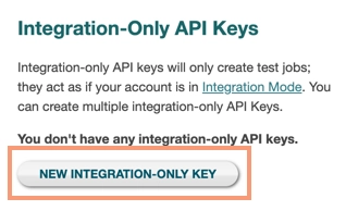 New Integration-Only Key